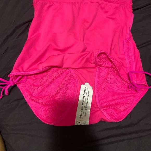 Apt 9 Lace Side-Tie One-Piece Halter Swim suit - Picture 3 of 3